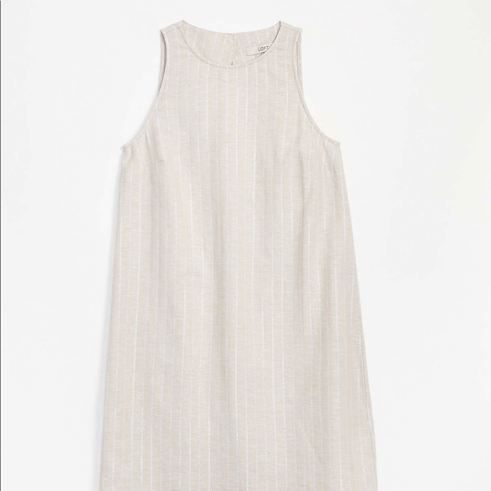 NWT Loft Cutout Back Sleeveless Swing Dress